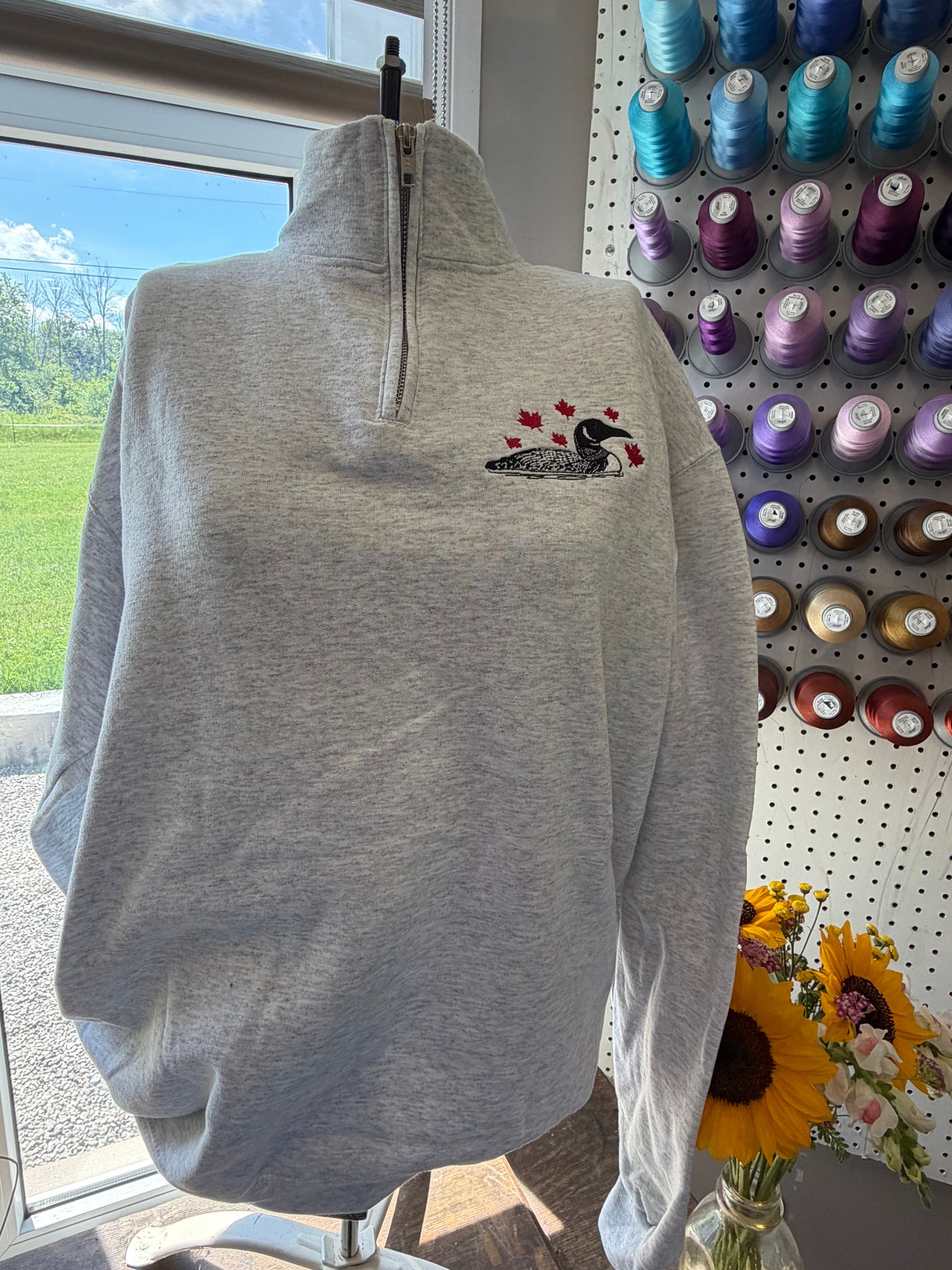 Medium Ash Grey Loon 1/4 Zip