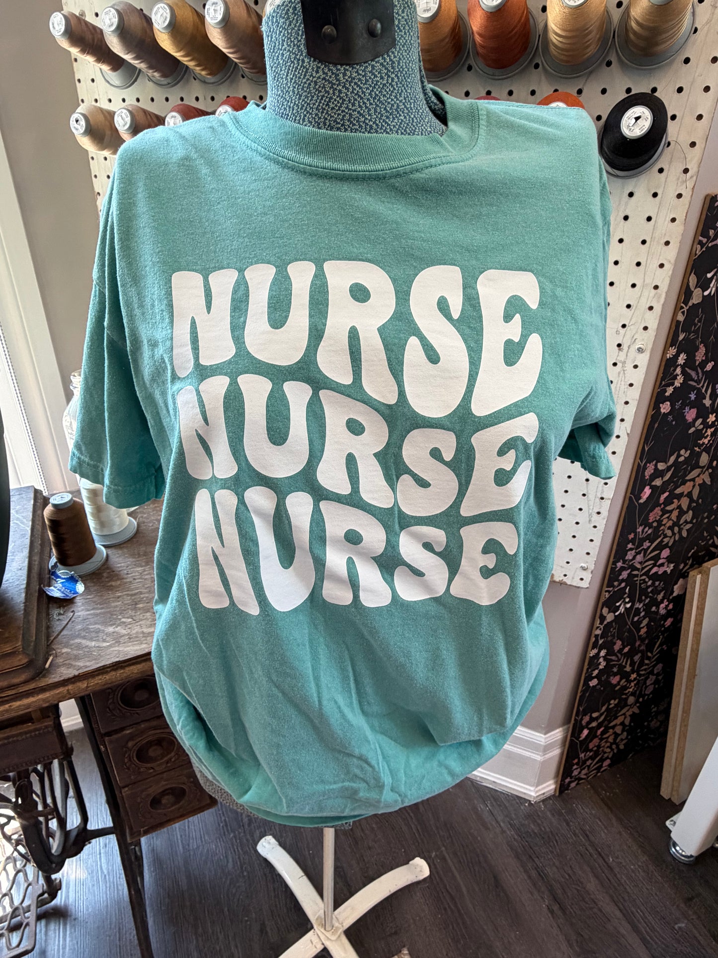 Medium Seafoam Nurse Tee (printed)