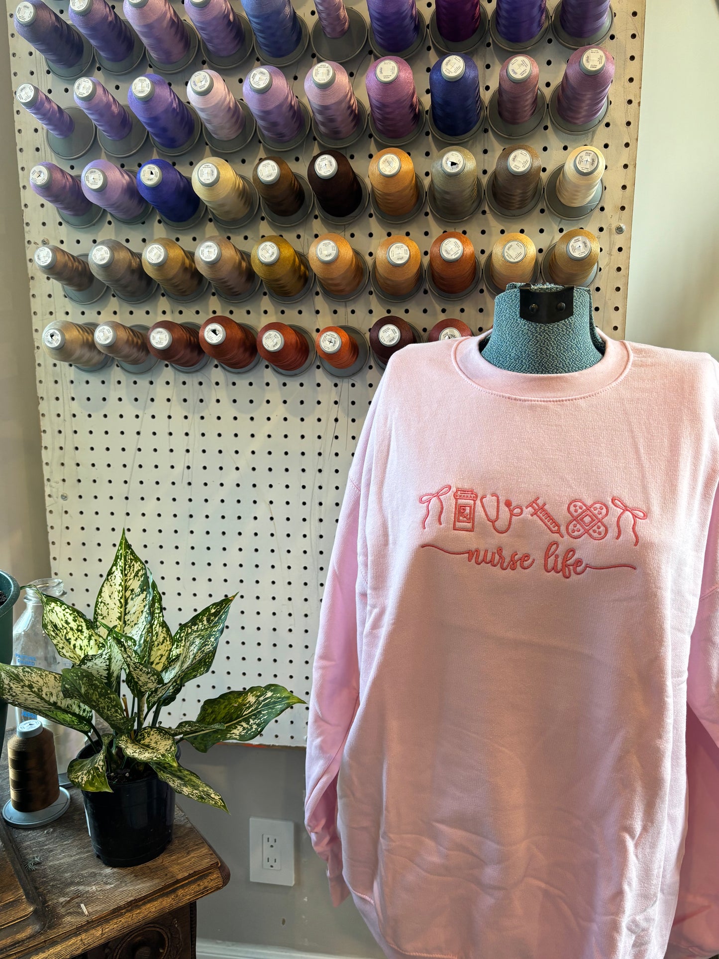 large pink nurse life crew