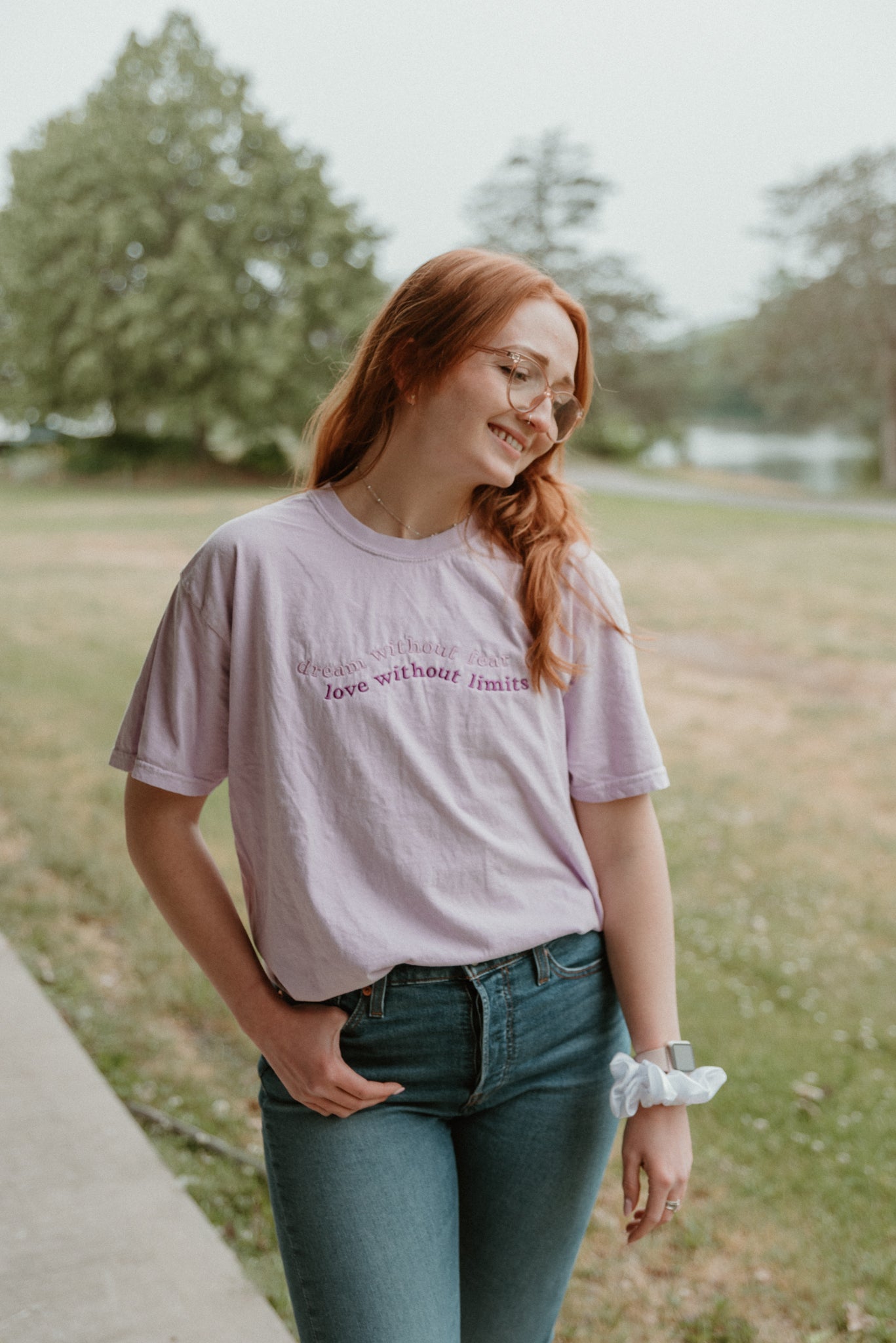 Dream Without Fear, Love Without Limits - Orchid Tee