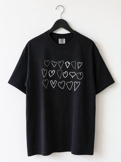 Student Heart Embroidered Tee