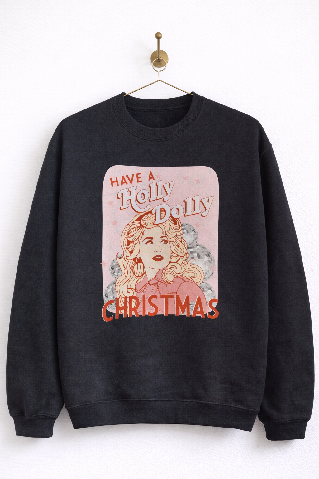 Medium Black Holly Dolly Crewneck