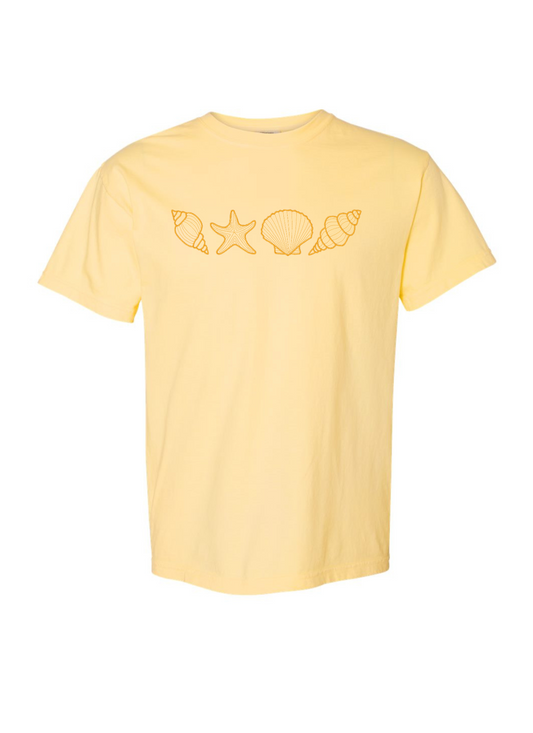 Yellow Coastal Shell Tee-Shirt