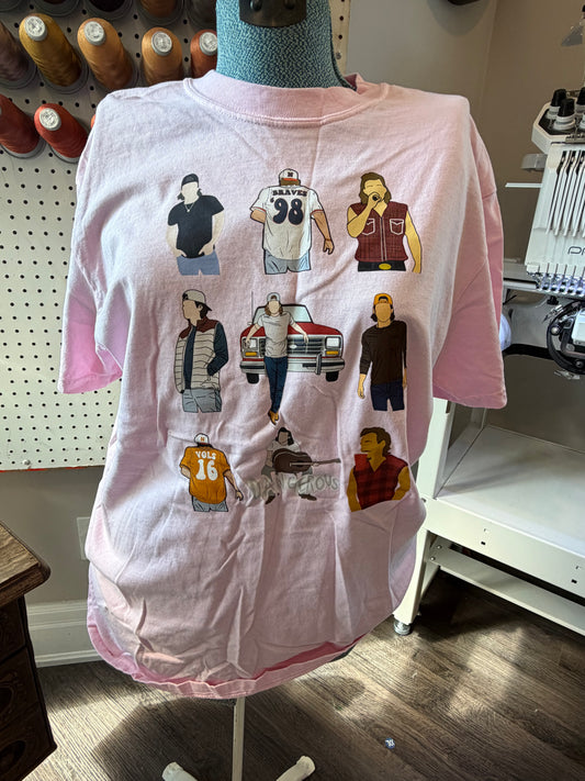 Medium Pink Morgan Wallen Tee (printed)