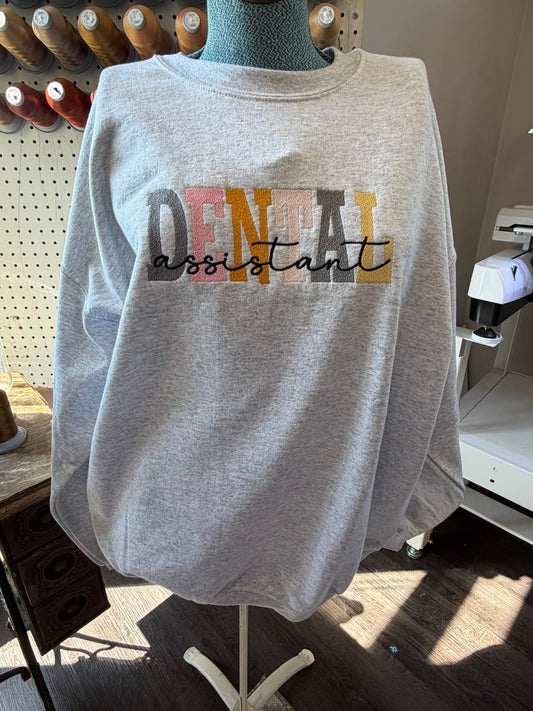 XL Ash Grey Dental Assistant Crew