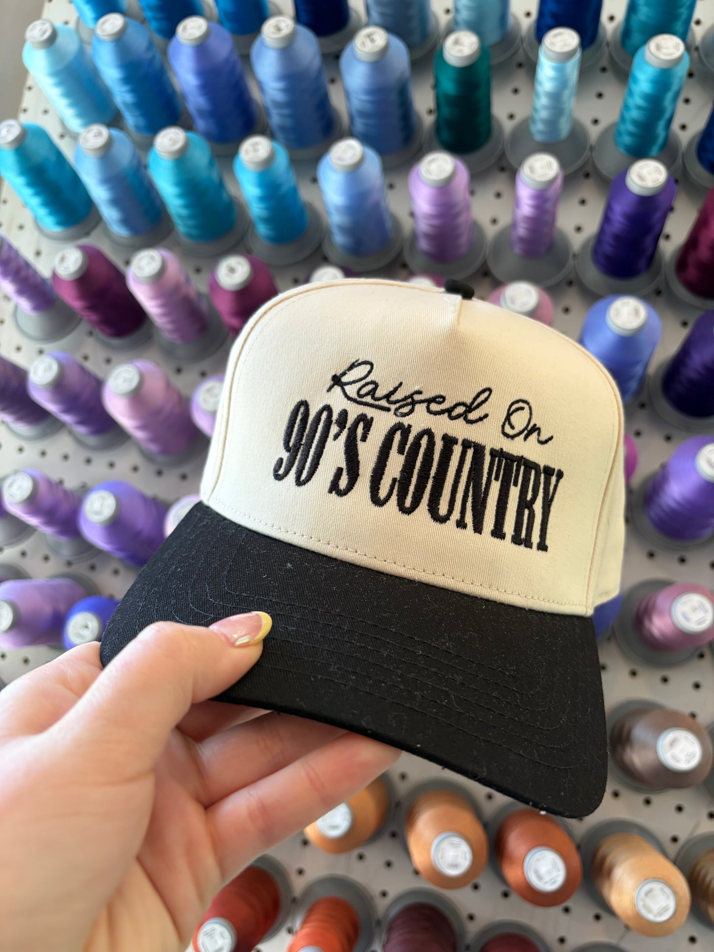 Black 90s Country Trucker Hat