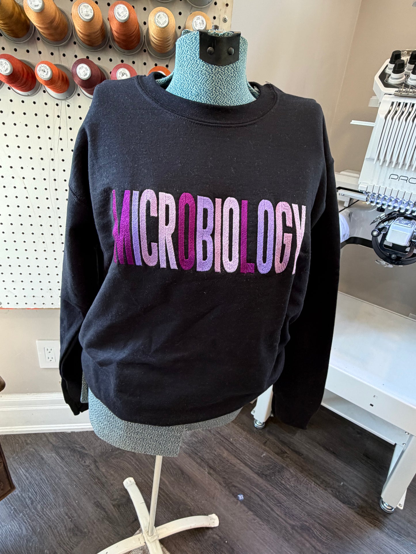 Small Black Microbiology Purple Crew
