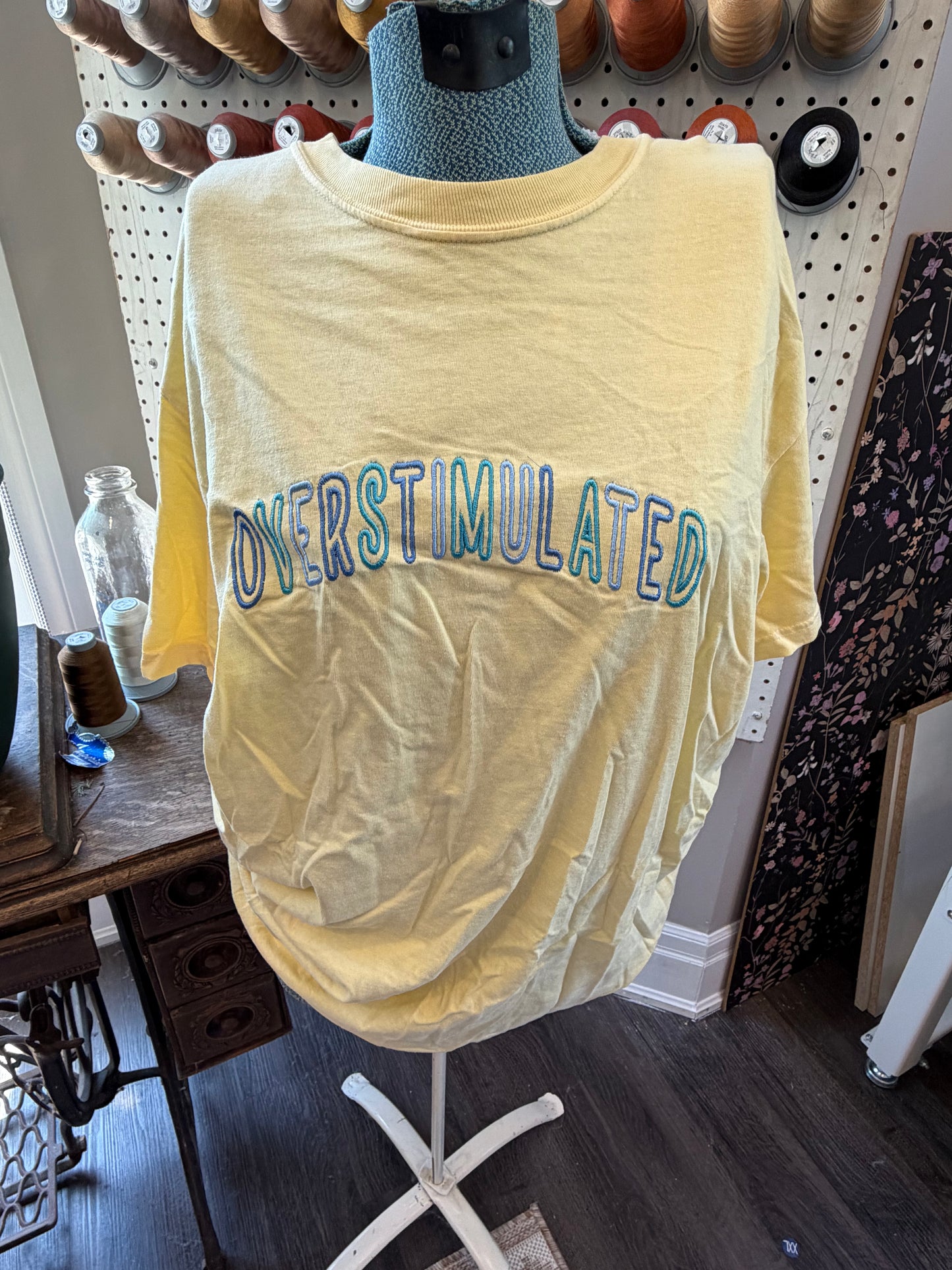 Large Butter Overstimulated Tee