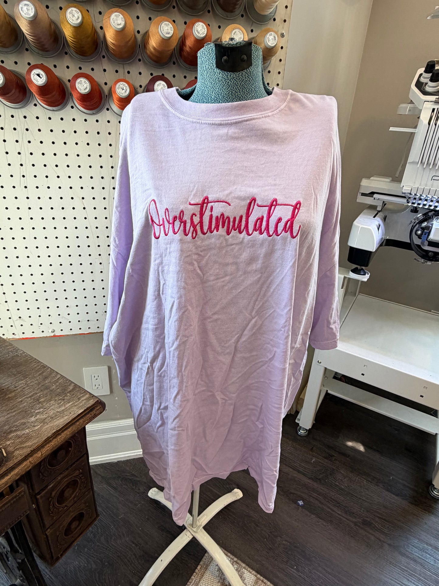 3XL Lavender Overstimulated (pink) Tee