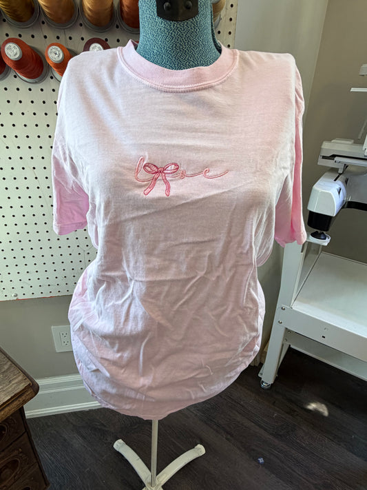Medium Light Pink Love tee
