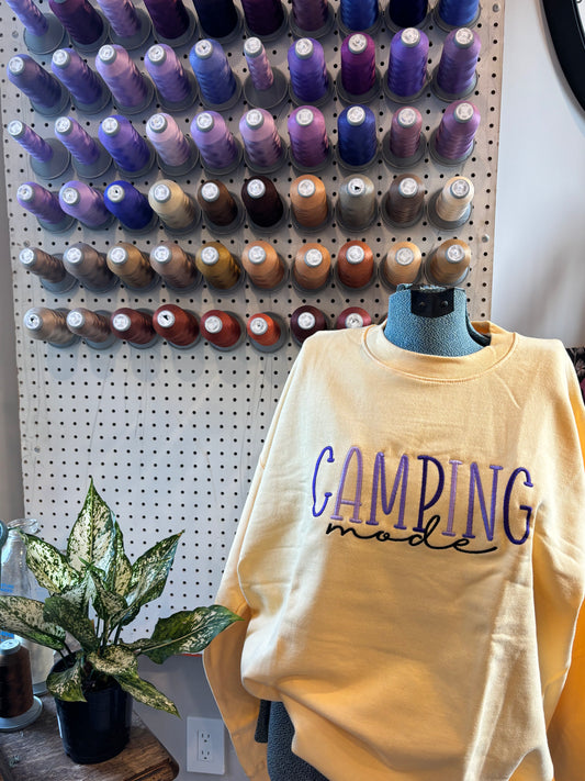 Large butter camping mode crew (purples)