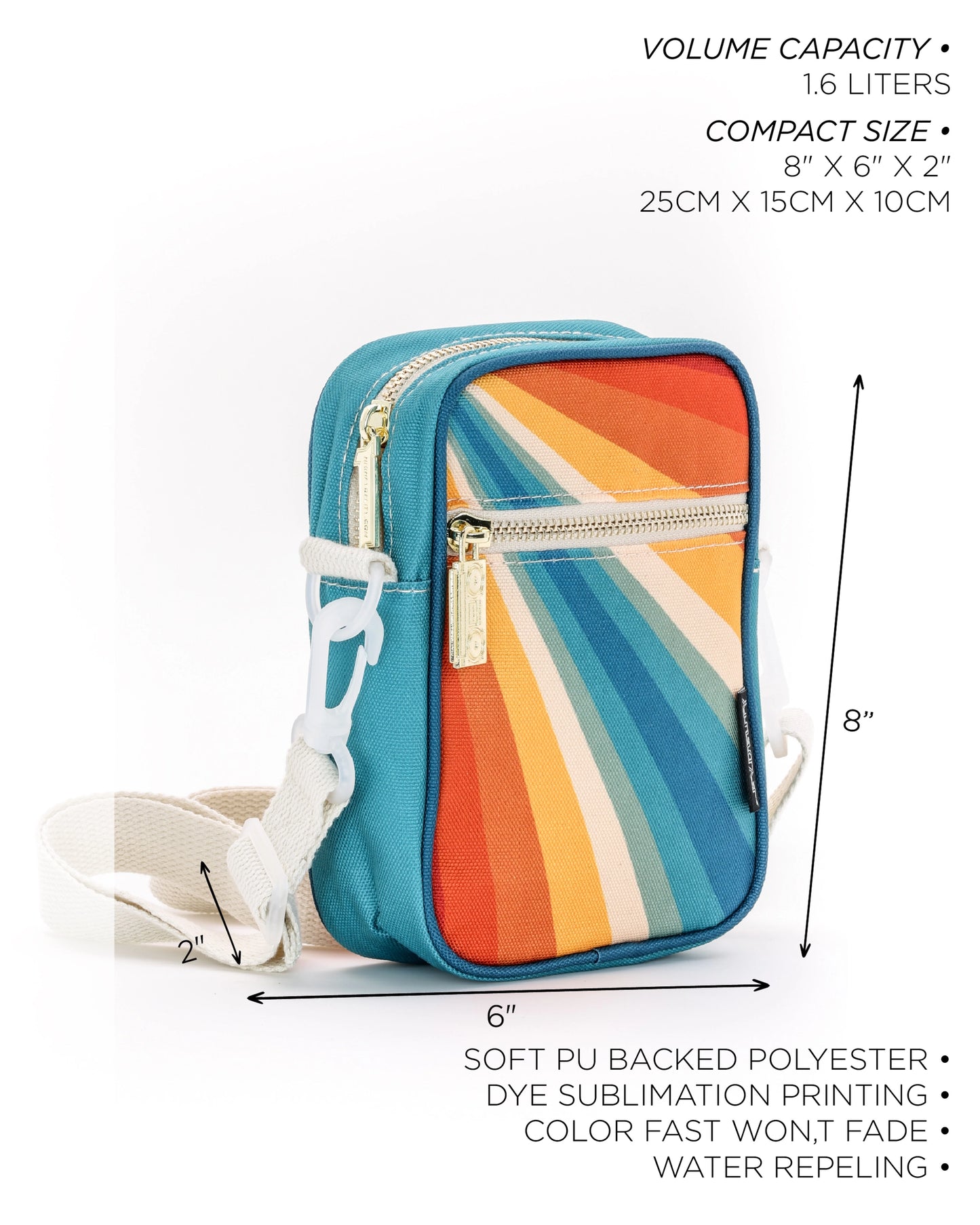 Crossbody Mini Brick Bag | Rainbow